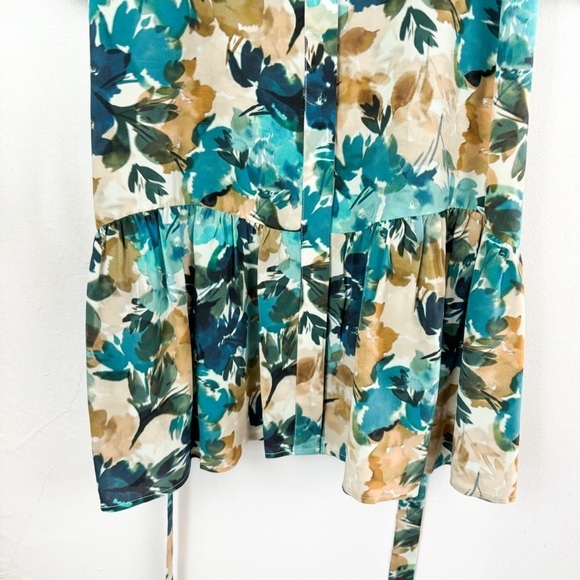 Tyler Boe Petra 100% Silk Floral 3/4 Sleeve Dress Sz 6 - Picture 11 of 16